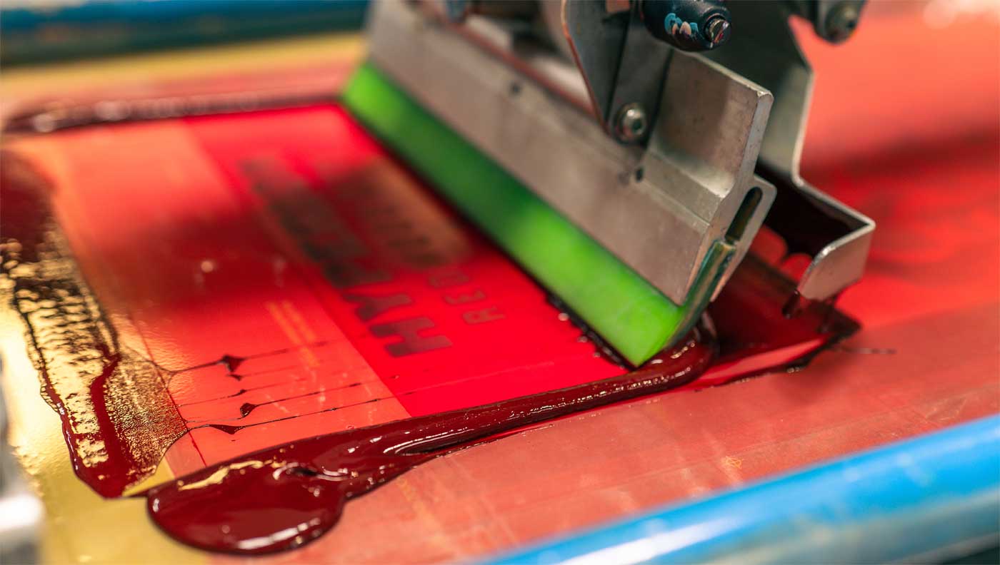 Waterbase screen printing